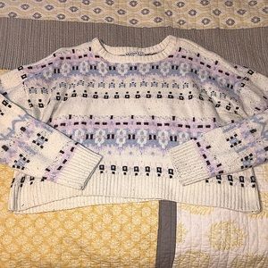 Winter Patterned Cropped Arizona Jean Co. Sweater